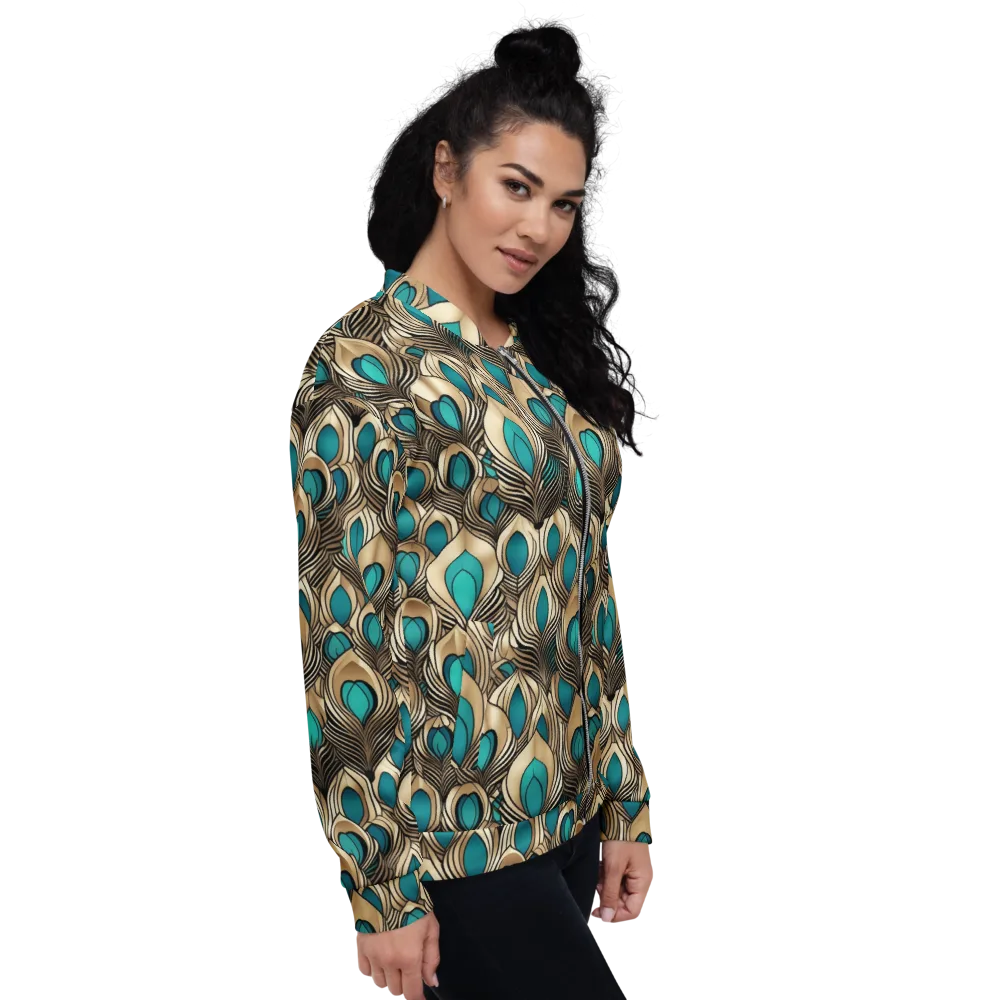 Gilded Feather on Bomber Jacket — Right