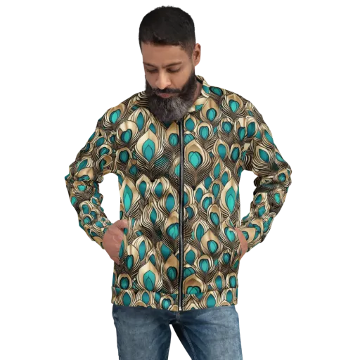 Gilded Feather on a Bomber Jacket