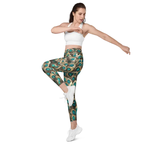 Gilded Feather on a Leggings with Pockets
