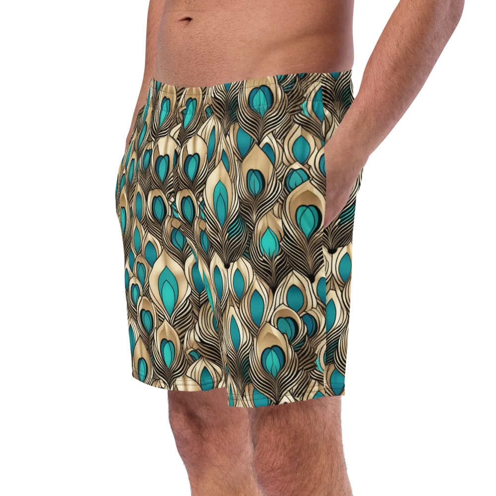 Gilded Feather on Swim Trunks — Left Front