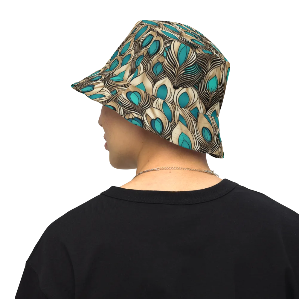 Gilded Feather on Reversible Bucket Hat — Back Inside