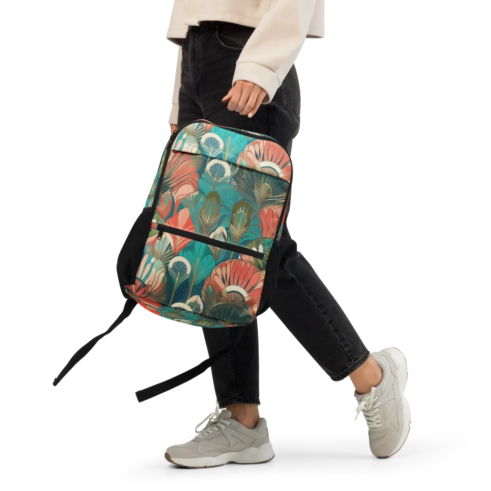Tropical Deco on Utility Backpack — Front