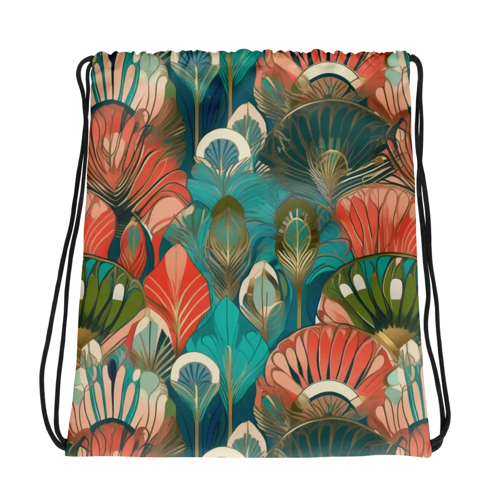 Tropical Deco on Drawstring Bag — Photo