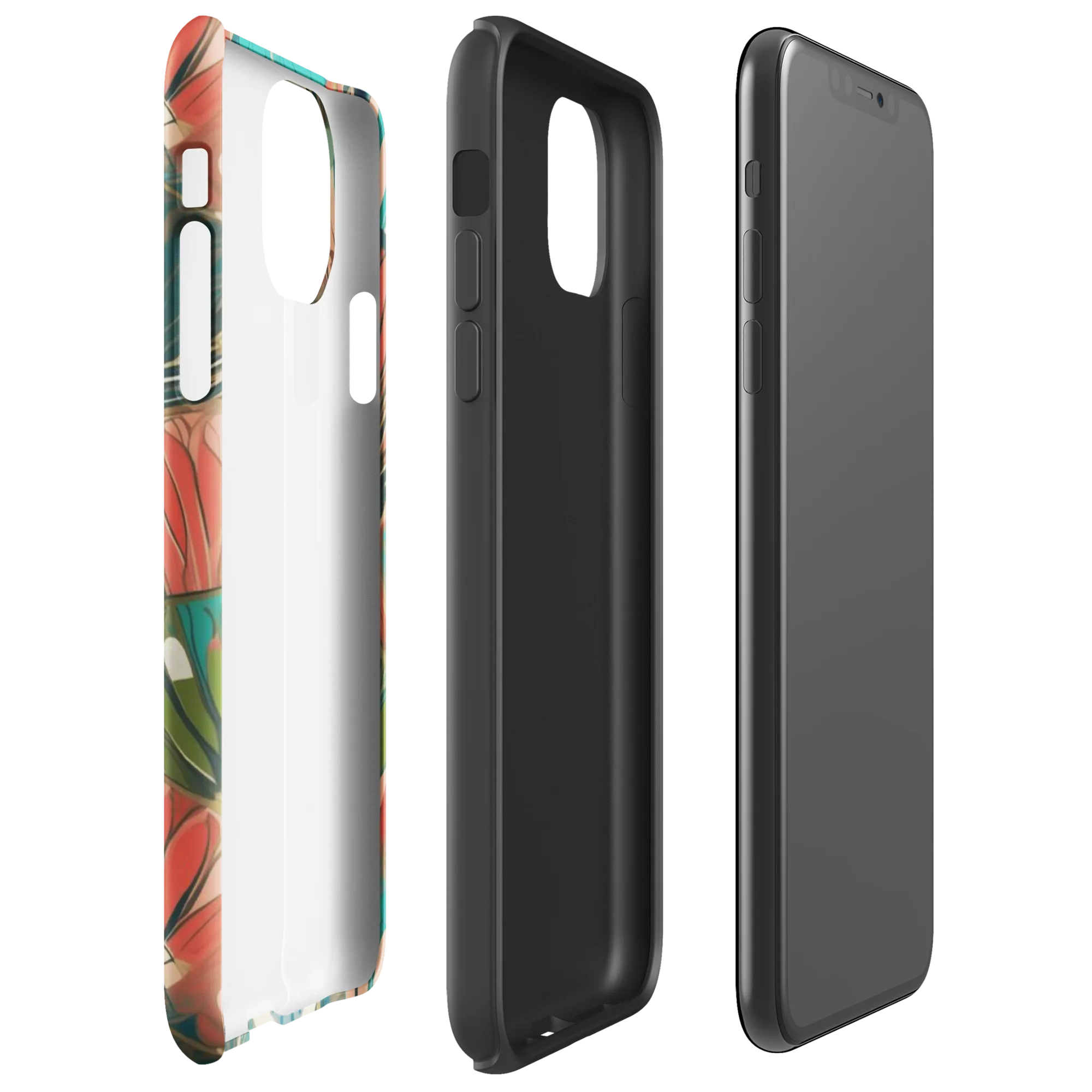 Tropical Deco on Tough Case for iPhone® — Right