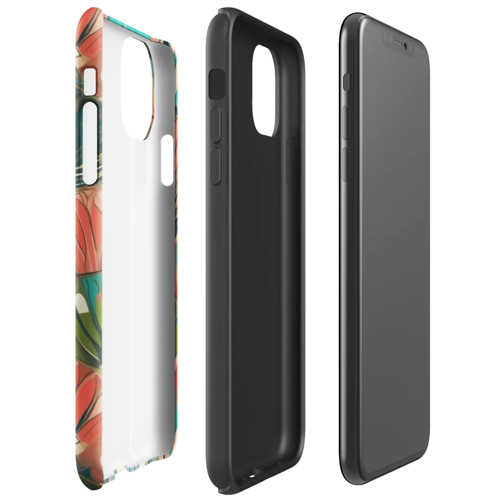Tropical Deco on Tough Case for iPhone® — Right