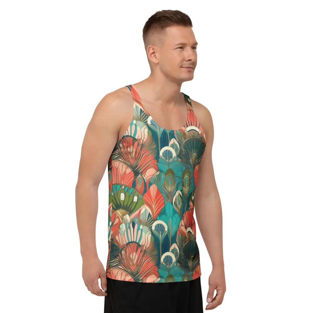 Tropical Deco on Men's Tank Top — Right Front