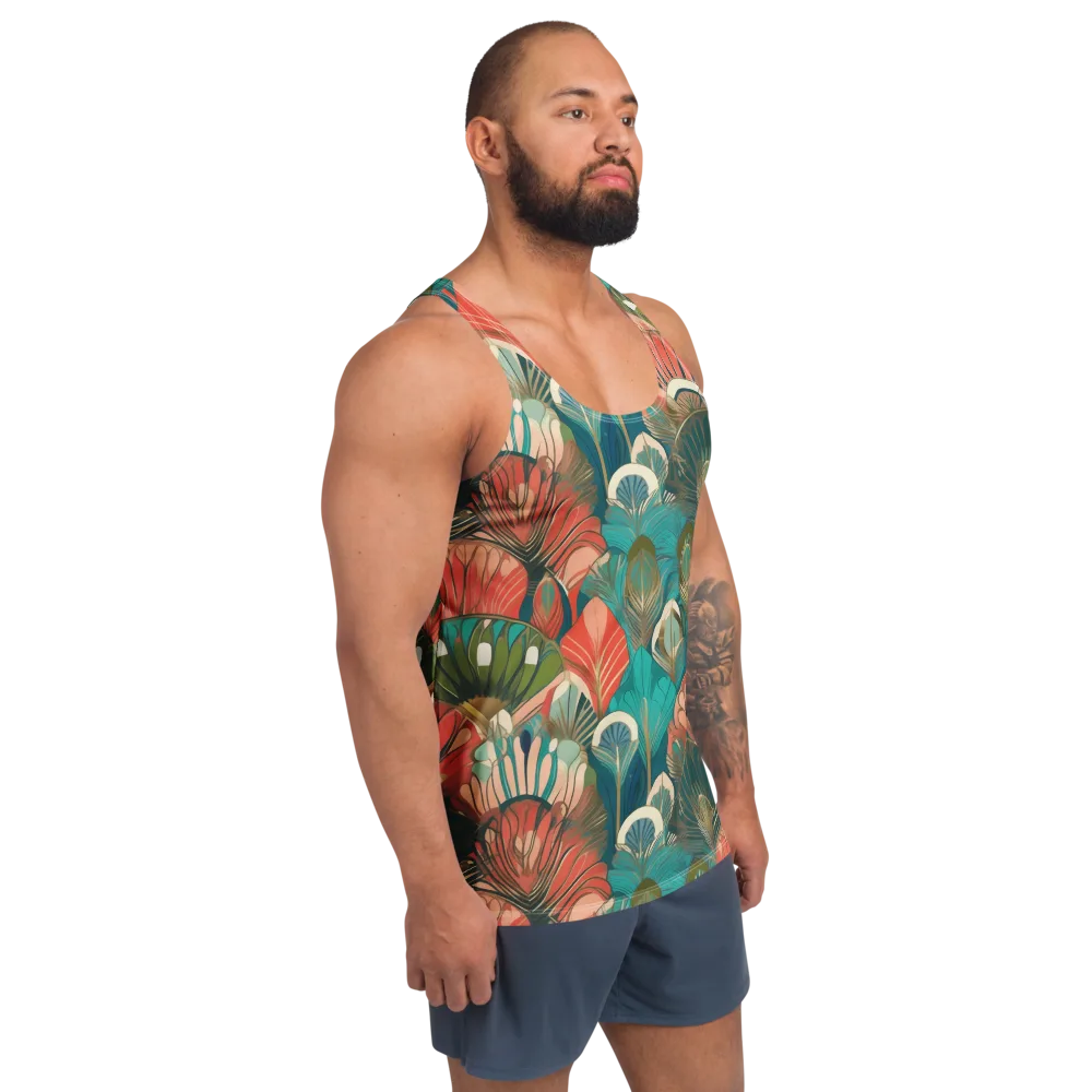 Tropical Deco on Men's Tank Top — Right Front