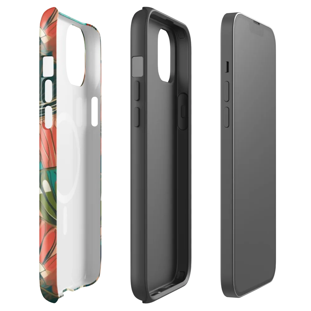 Tropical Deco on MagSafe Tough Case for iPhone® — Front