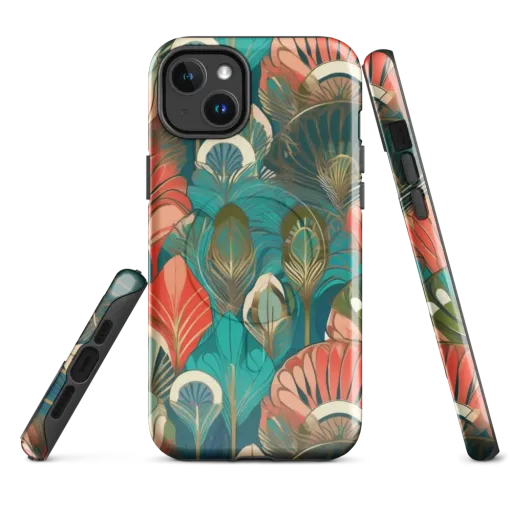 Tropical Deco on a MagSafe Tough Case for iPhone®