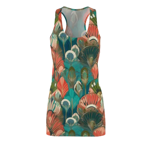 Tropical Deco on a Racerback Dress