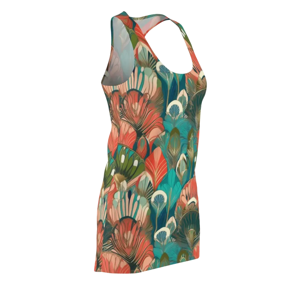Tropical Deco on Racerback Dress — Front Side