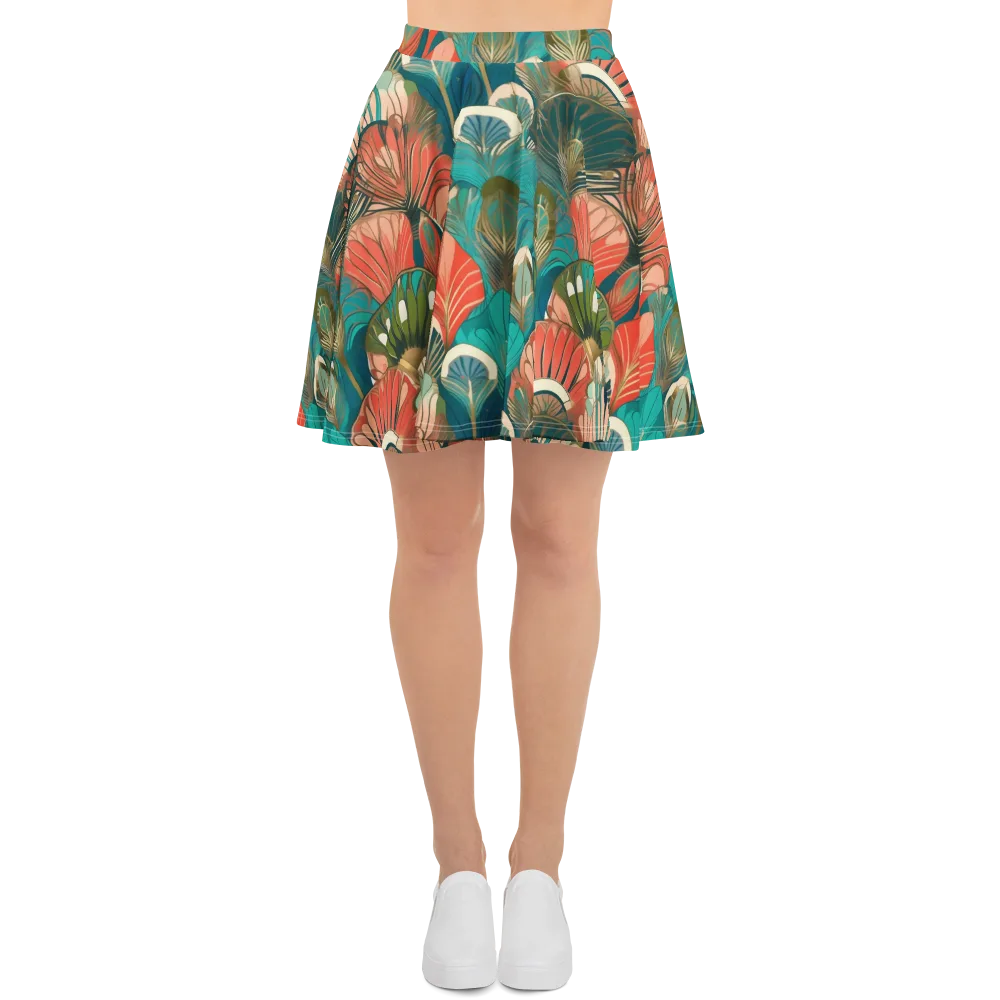 Tropical Deco on Skater Skirt — Front
