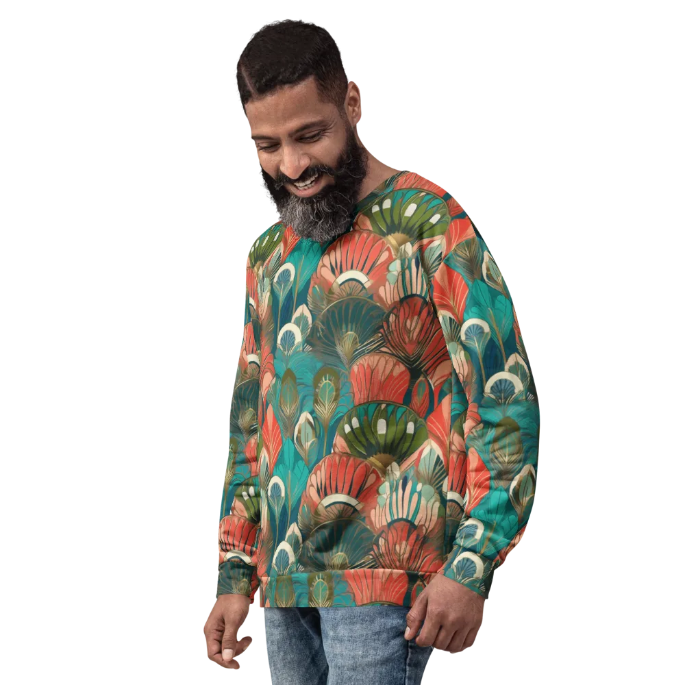 Tropical Deco on Sweatshirt — Left Front