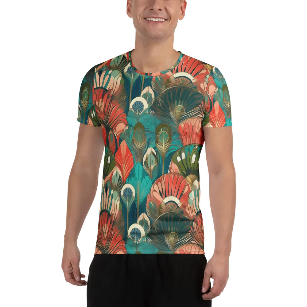 Tropical Deco on Men's Athletic T-Shirt — Front