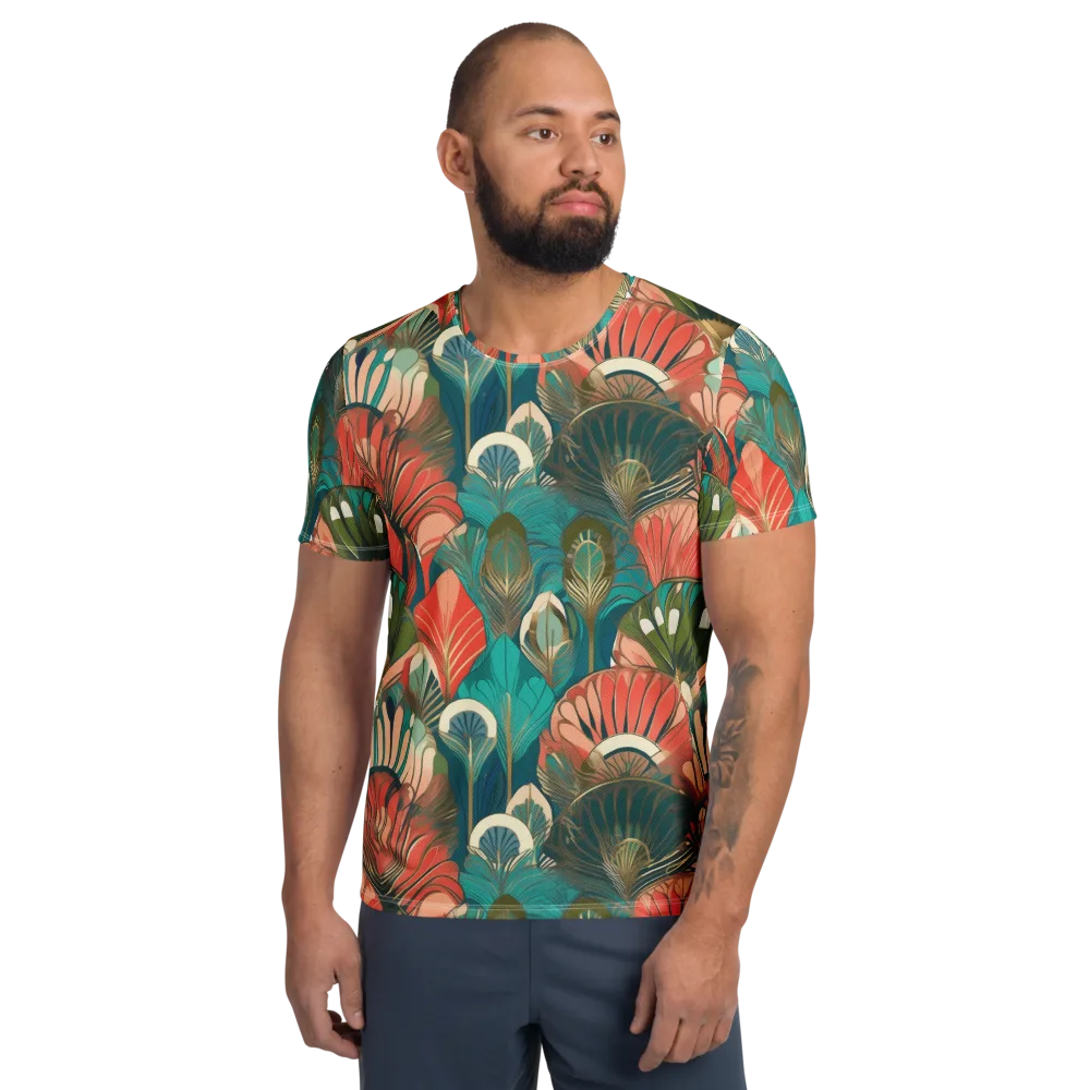 Tropical Deco on Men's Athletic T-Shirt — Front