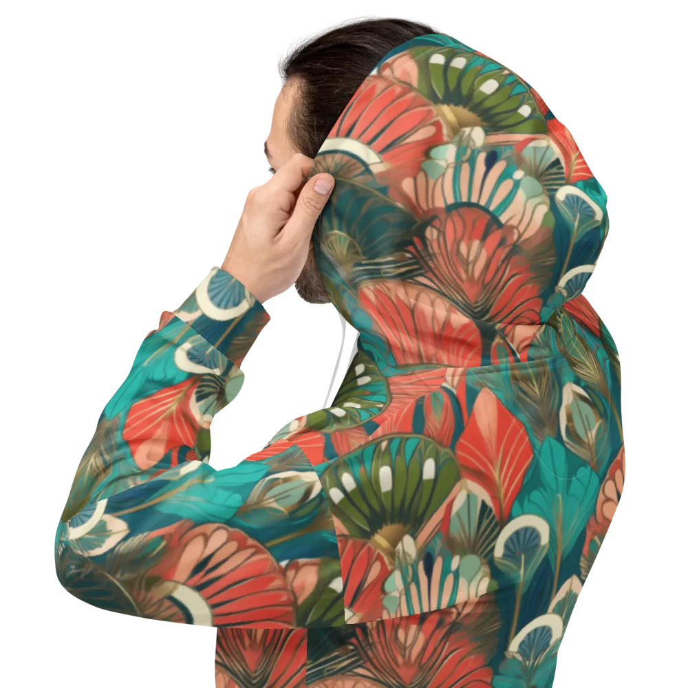Tropical Deco on Hoodie — Back