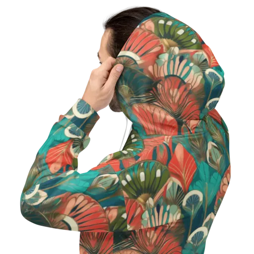 Tropical Deco on a Hoodie