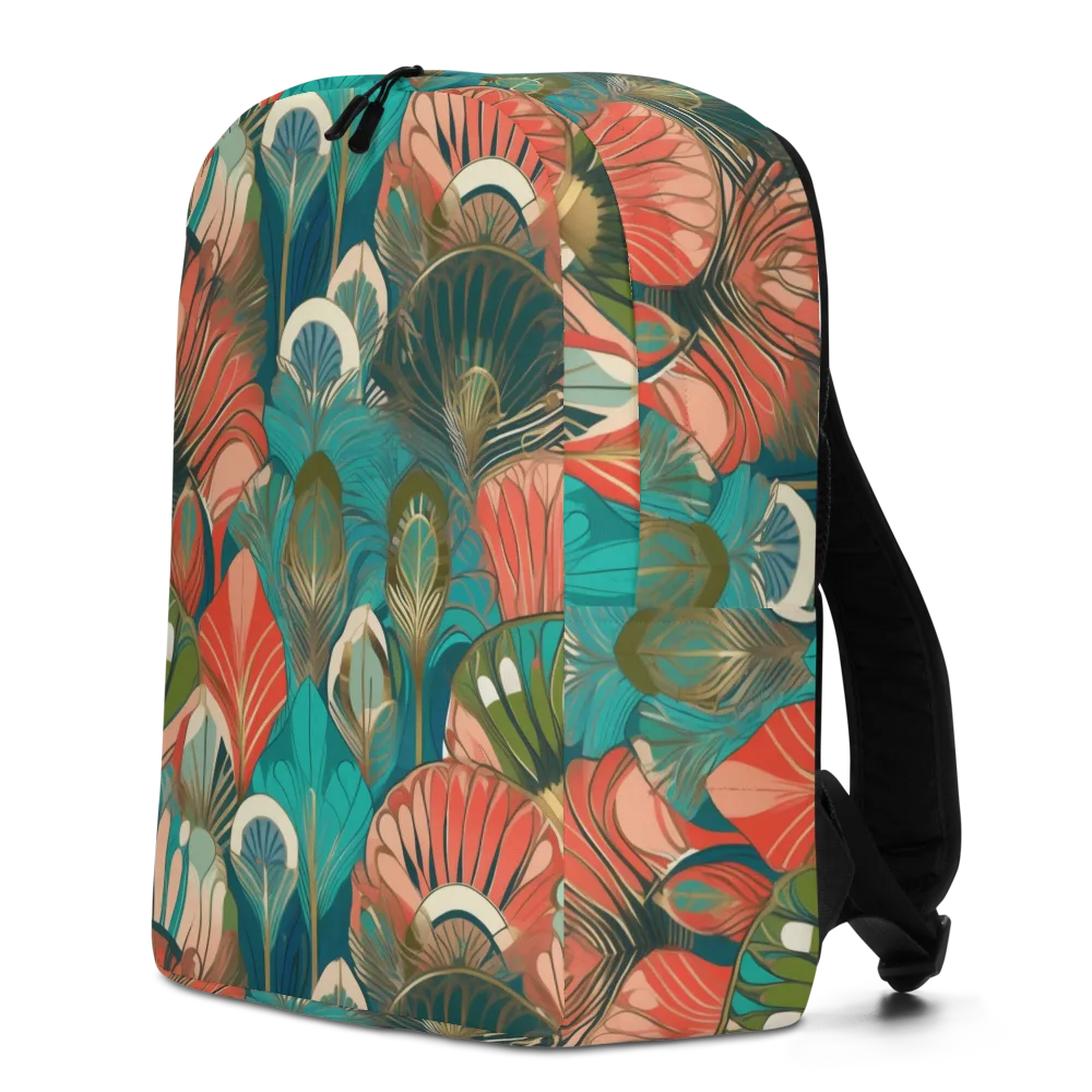 Tropical Deco on Minimalist Backpack — Left
