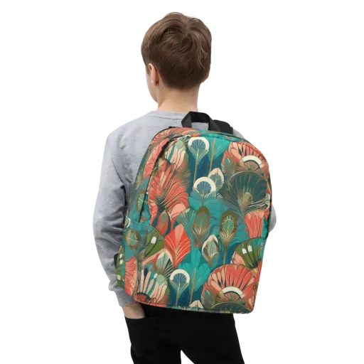 Tropical Deco on a Minimalist Backpack