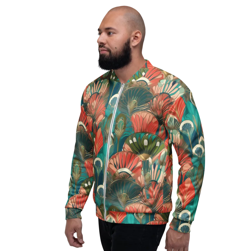 Tropical Deco on Bomber Jacket — Left