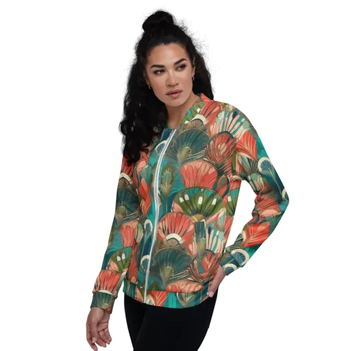 Tropical Deco on a Bomber Jacket