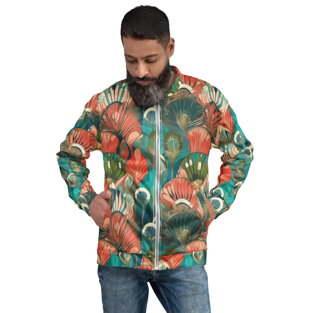 Tropical Deco on Bomber Jacket — Front