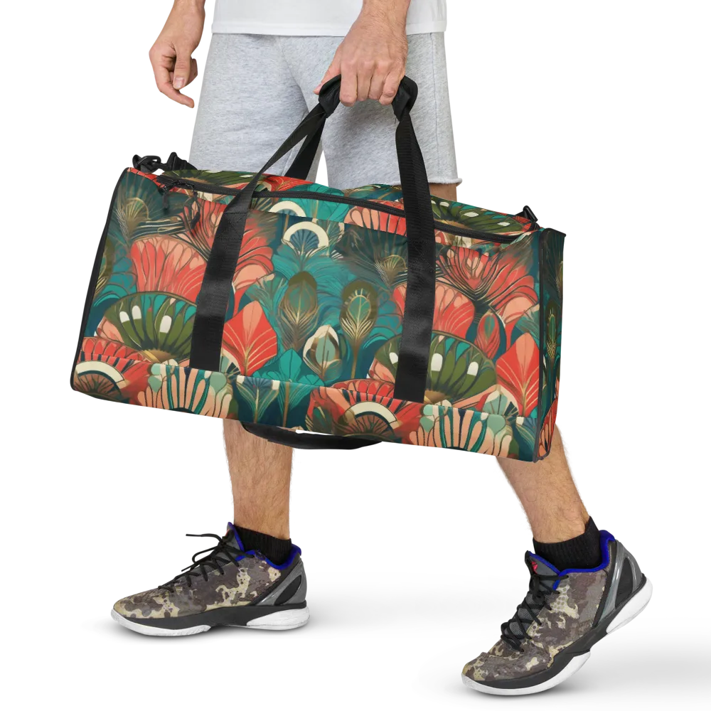 Tropical Deco on Duffle Bag — Front