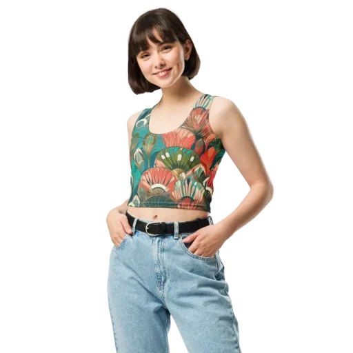 Tropical Deco on a Crop Top