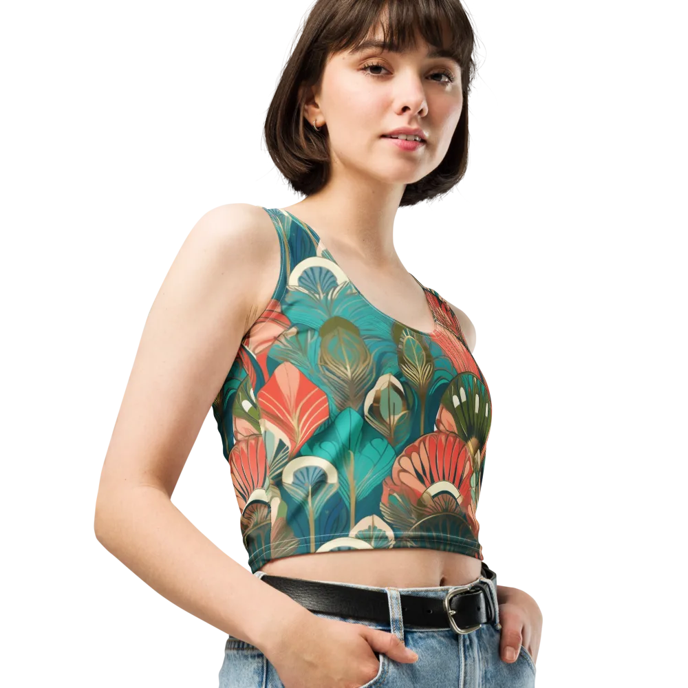 Tropical Deco on Crop Top — Right Front