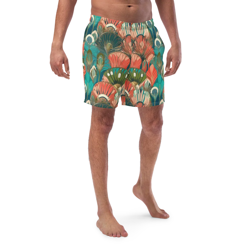 Tropical Deco on Swim Trunks — Front