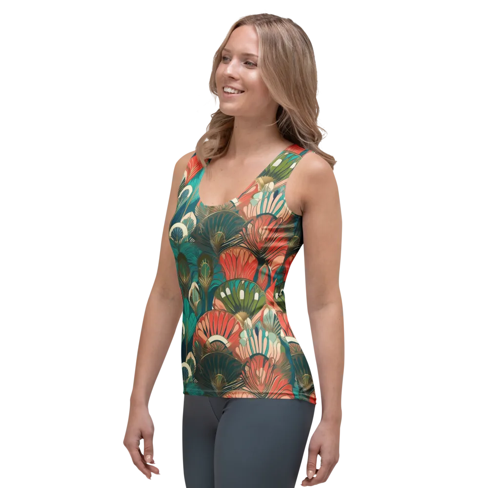 Tropical Deco on Women's Tank Top — Left Front