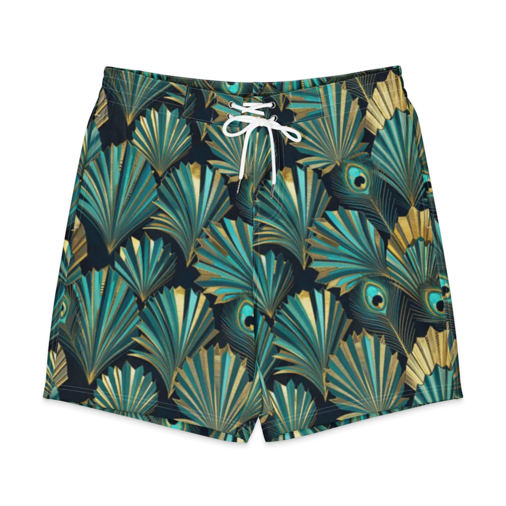 Art Deco Flight on Men's Board Shorts — Front