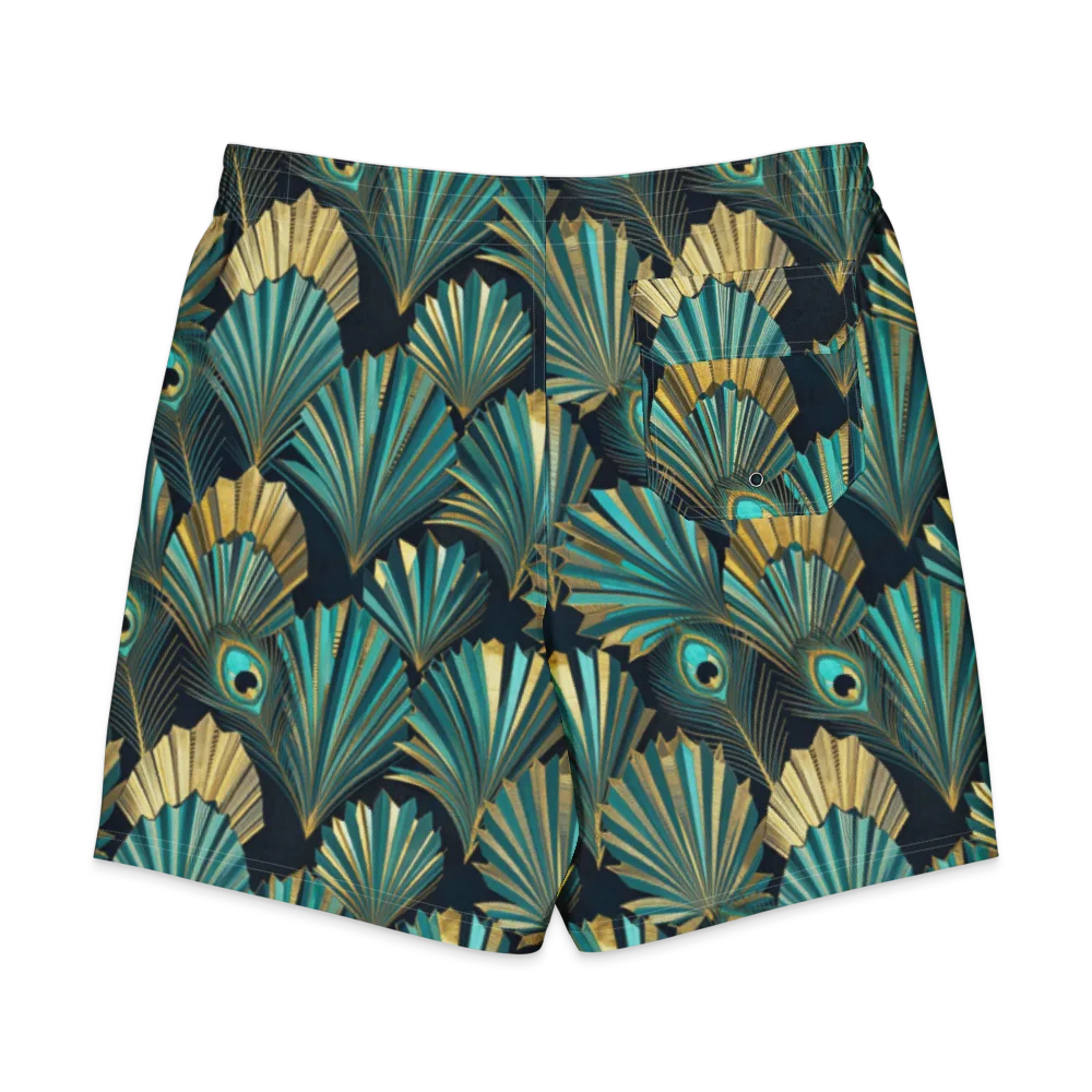 Art Deco Flight on Men's Board Shorts — Back