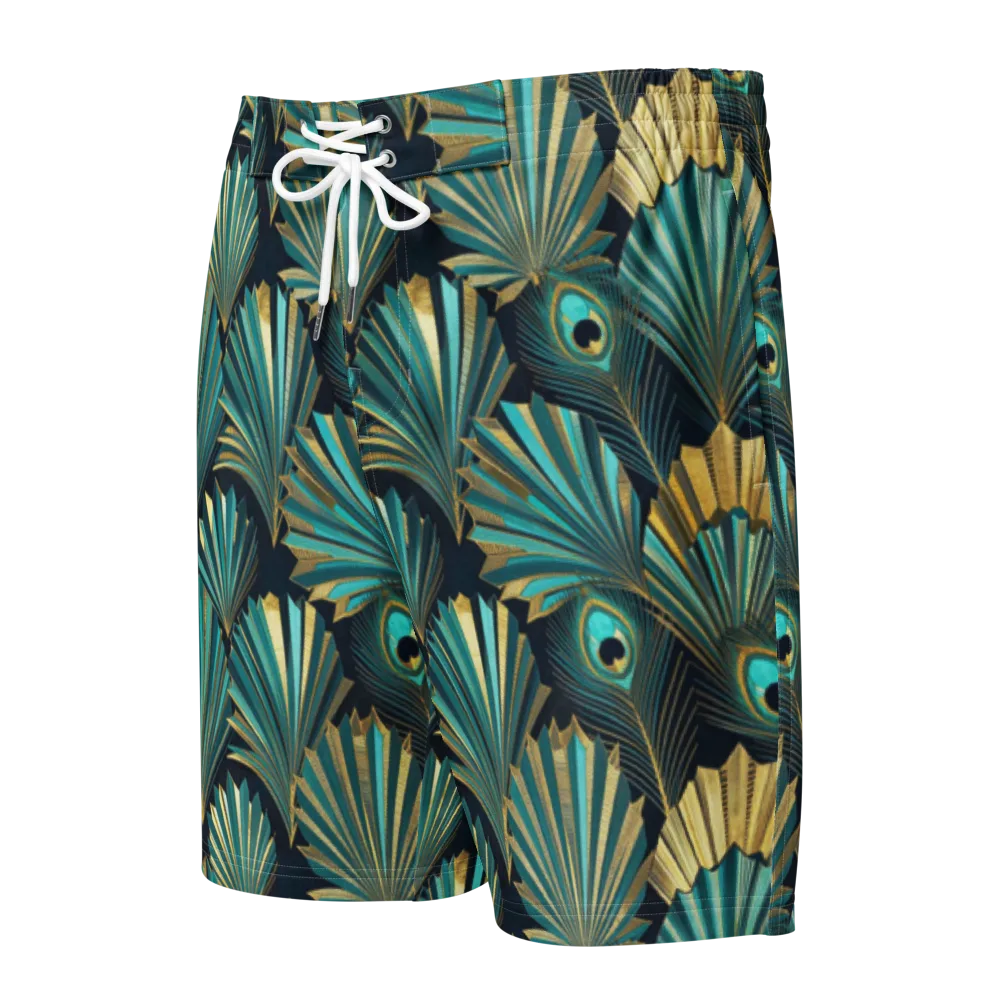 Art Deco Flight on Men's Board Shorts — Front