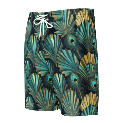 Art Deco Flight on a Men's Board Shorts