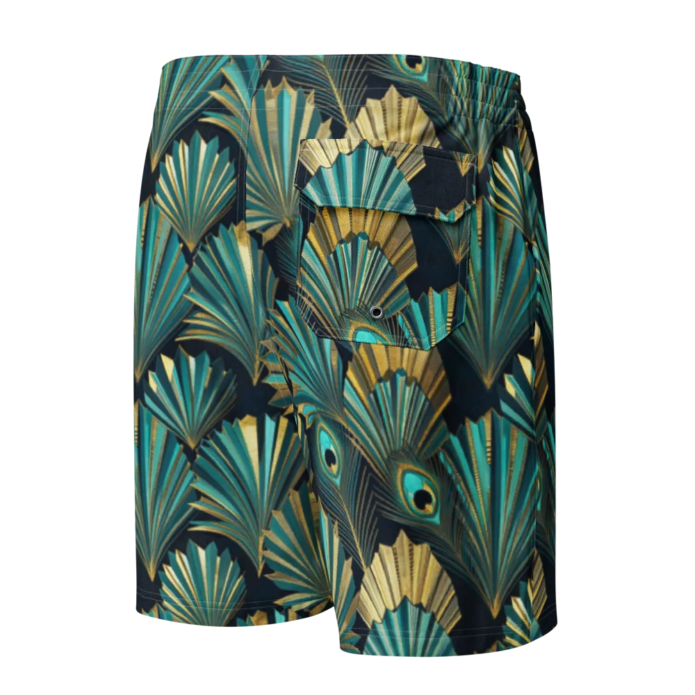 Art Deco Flight on Men's Board Shorts — Back