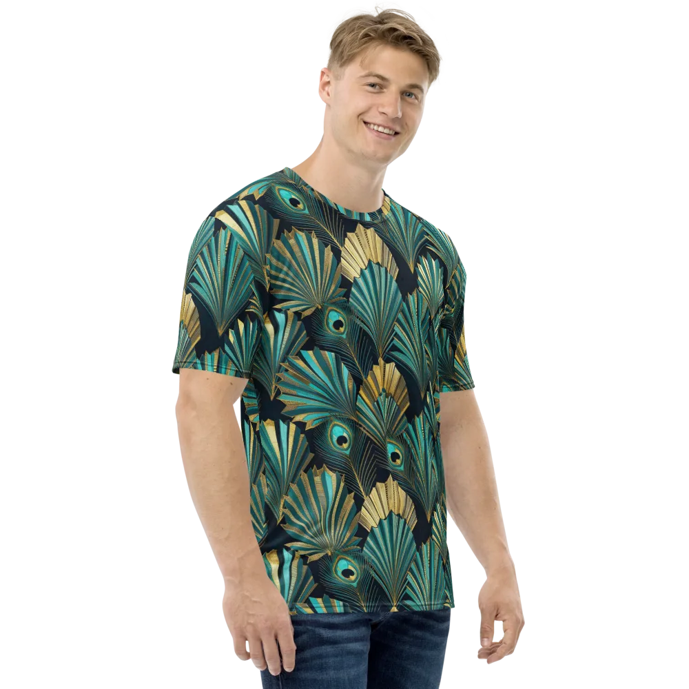 Art Deco Flight on Men's Crew Neck T-Shirt — Right