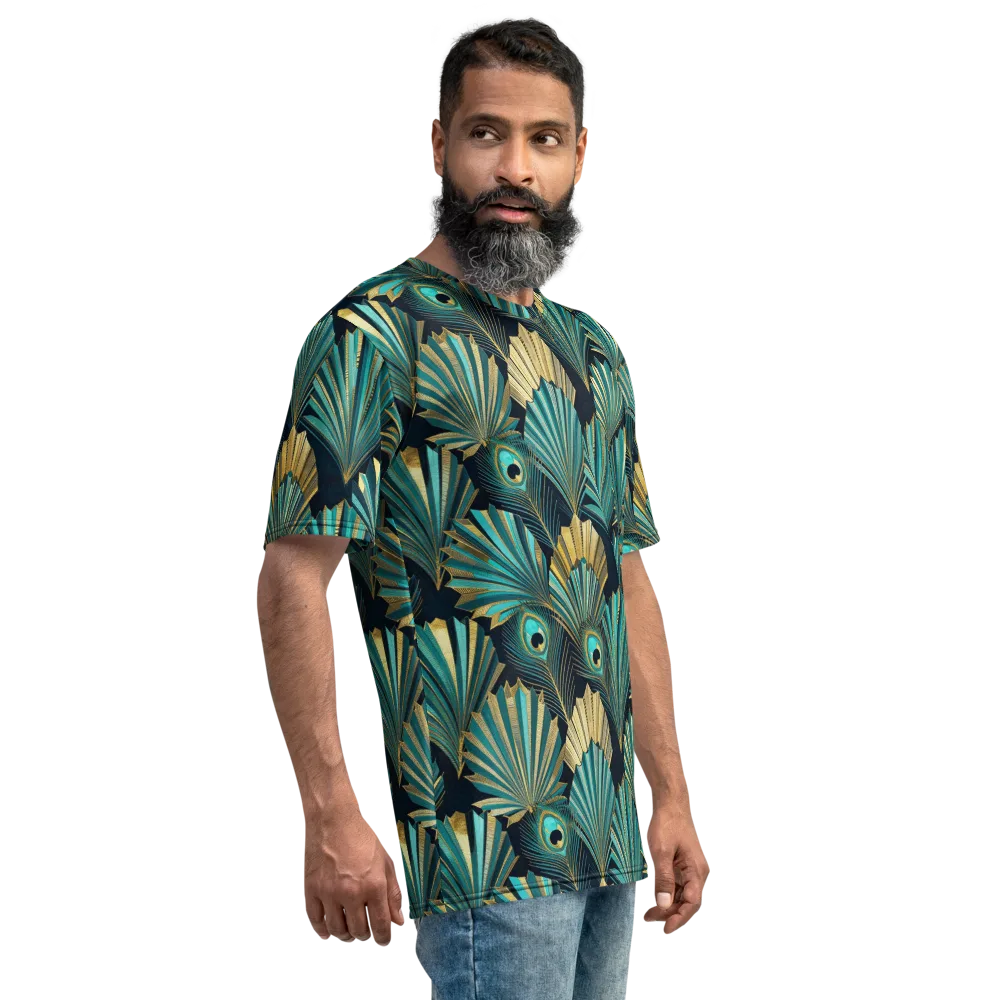 Art Deco Flight on Men's Crew Neck T-Shirt — Right