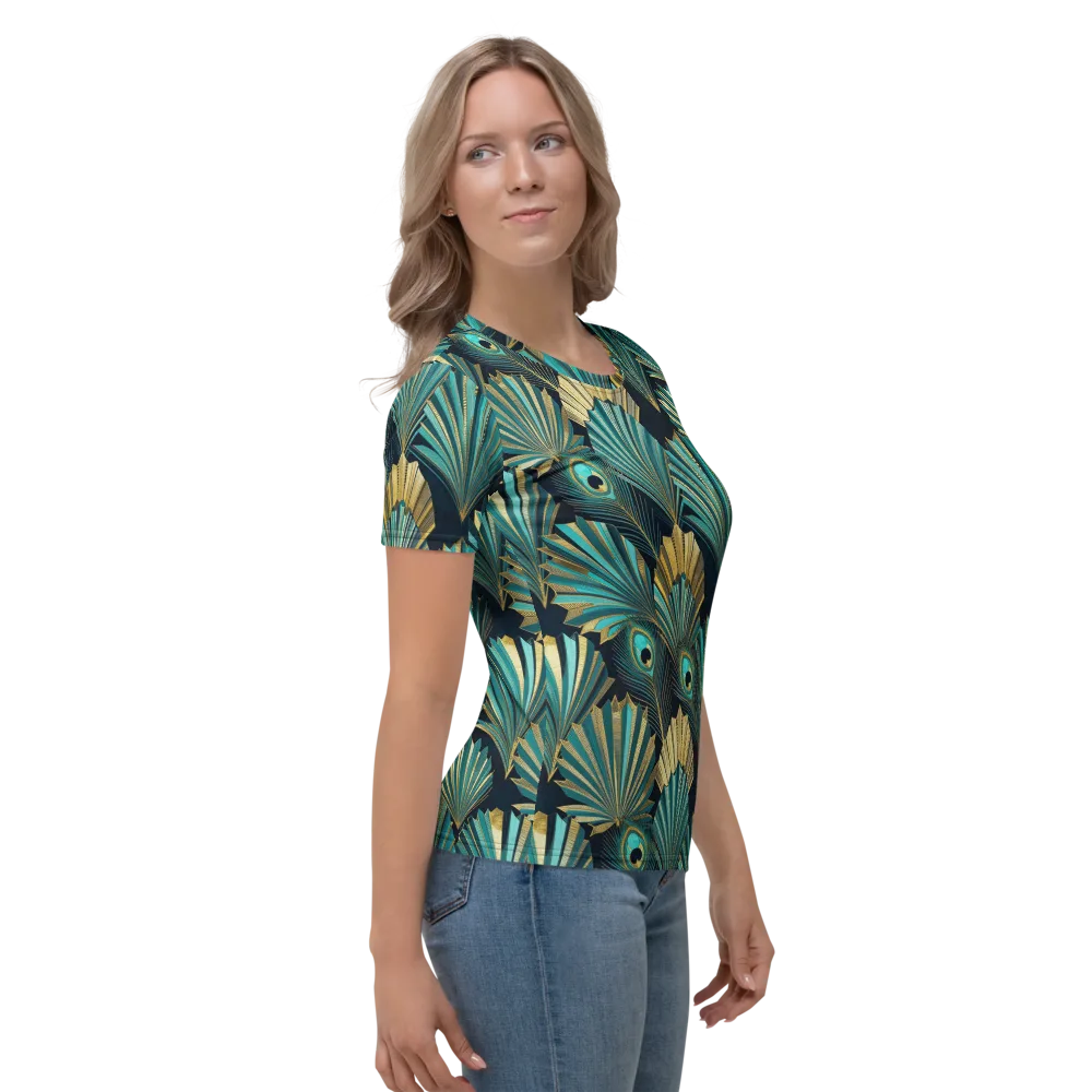 Art Deco Flight on Women's Crew Neck T-Shirt — Right