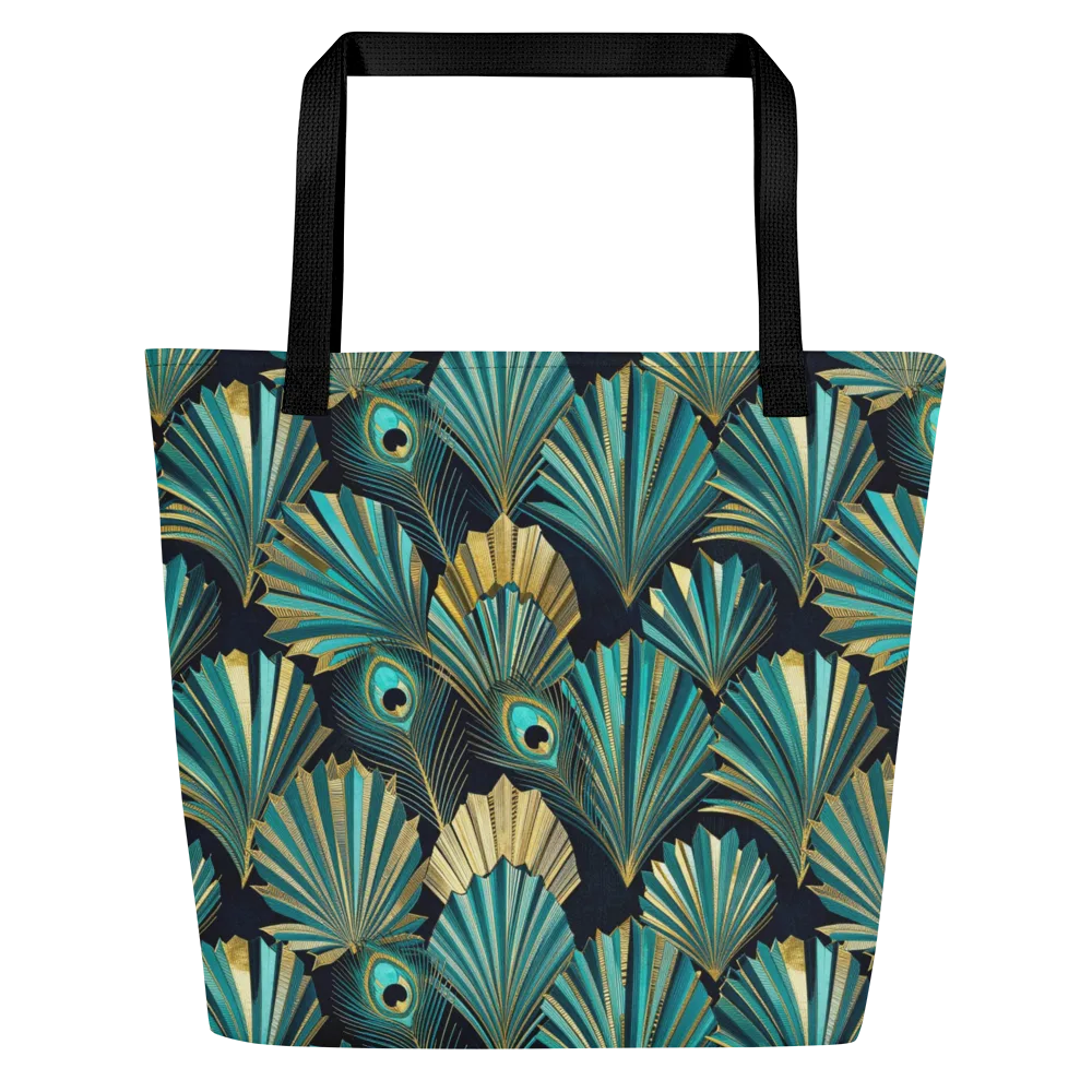 Art Deco Flight on Large Tote Bag W/ Pocket — Front
