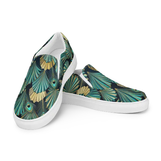 Art Deco Flight on a Women's Slip-On Canvas Shoes