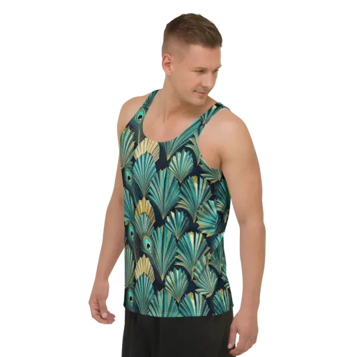 Art Deco Flight on a Men's Tank Top