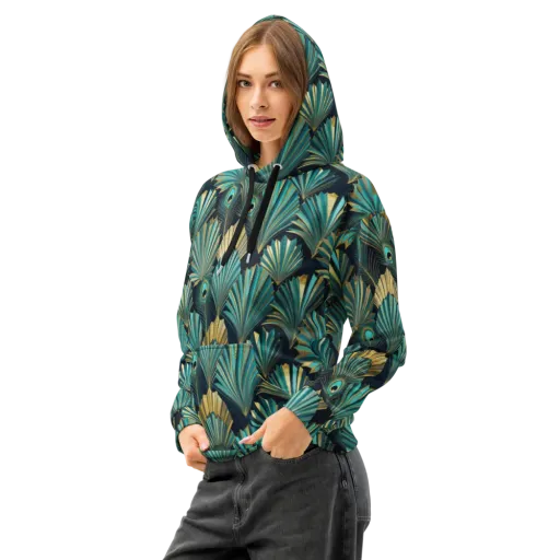 Art Deco Flight on a Cotton Hoodie