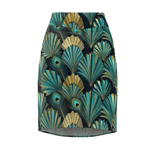 Art Deco Flight on a Pencil Skirt