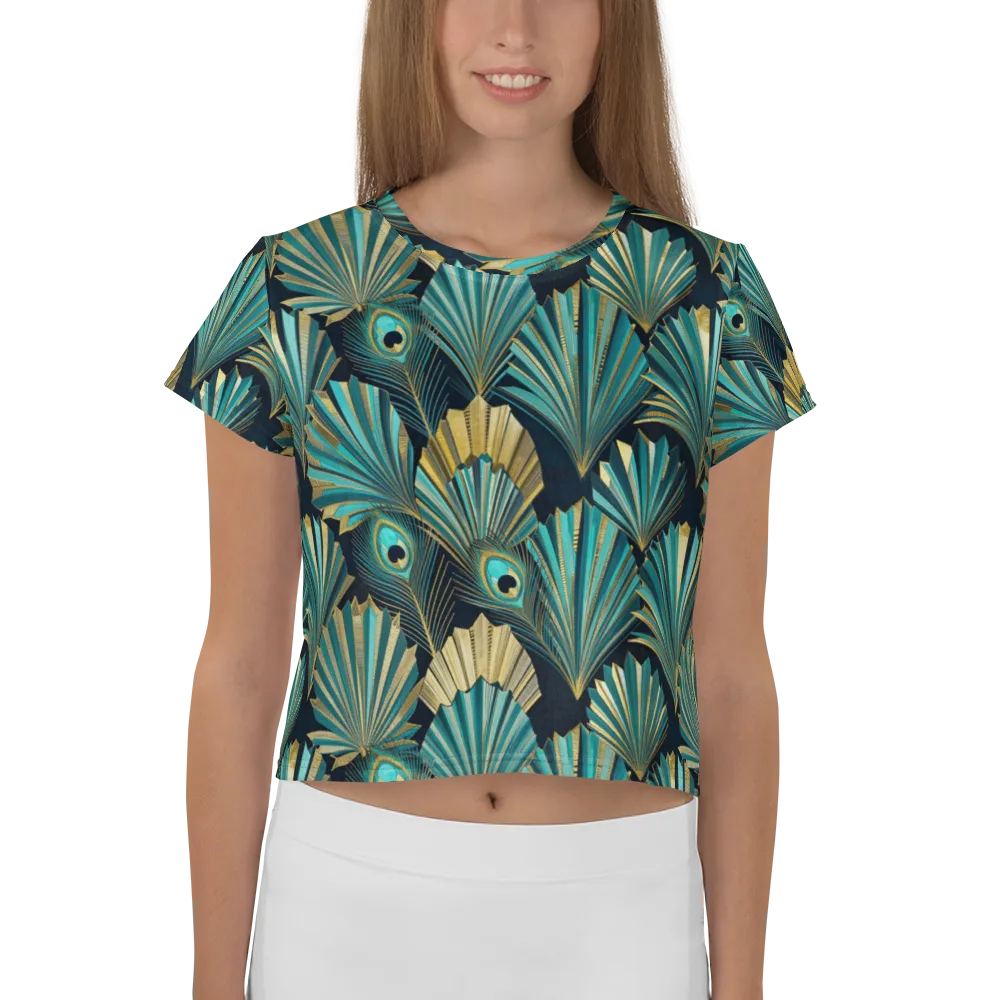 Art Deco Flight on Crop Tee — Front