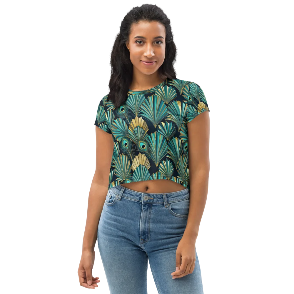 Art Deco Flight on Crop Tee — Front