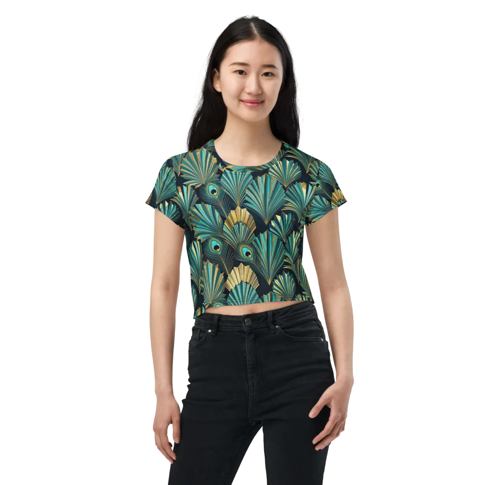 Art Deco Flight on Crop Tee — Front
