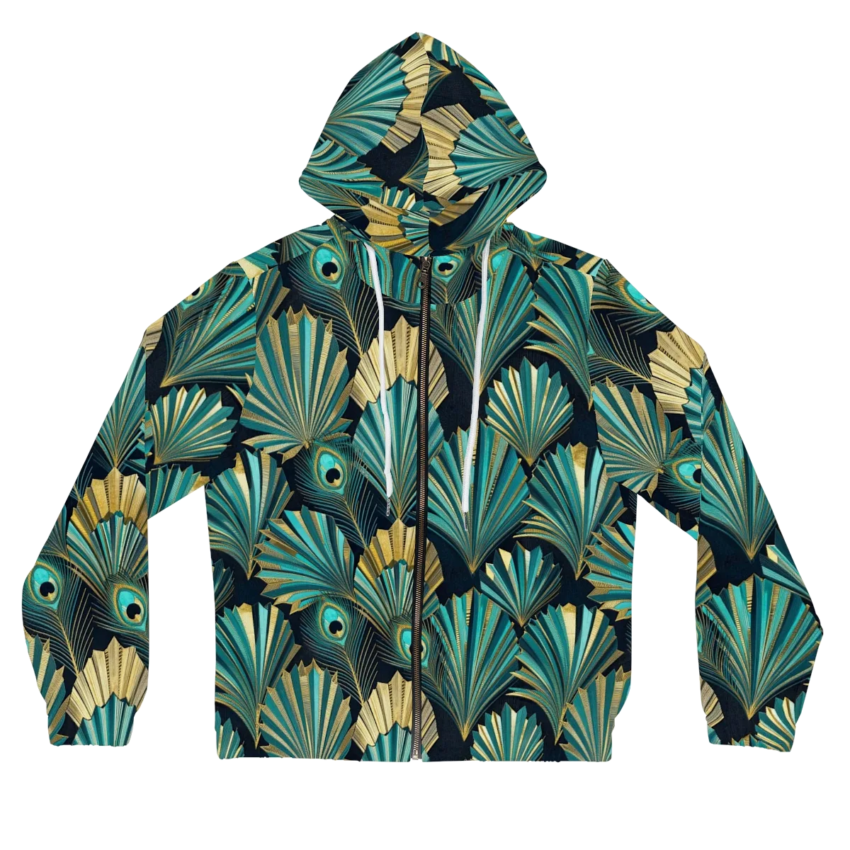 Art Deco Flight on Women's Full-Zip Hoodie — Front
