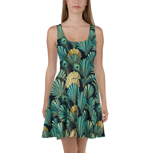 Art Deco Flight on a Skater Dress