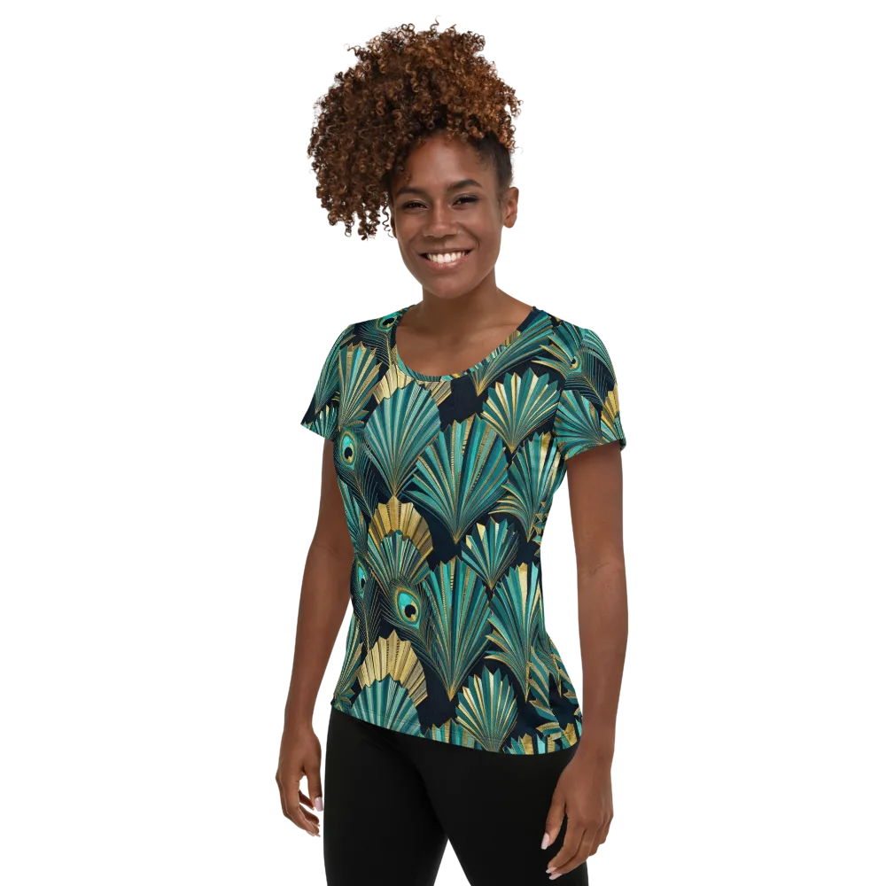 Art Deco Flight on Women's Athletic T-Shirt — Left